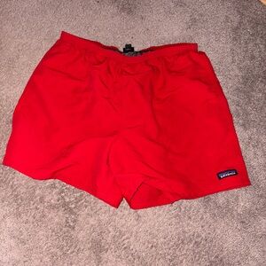 Patagonia Red and Black Mesh Shorts